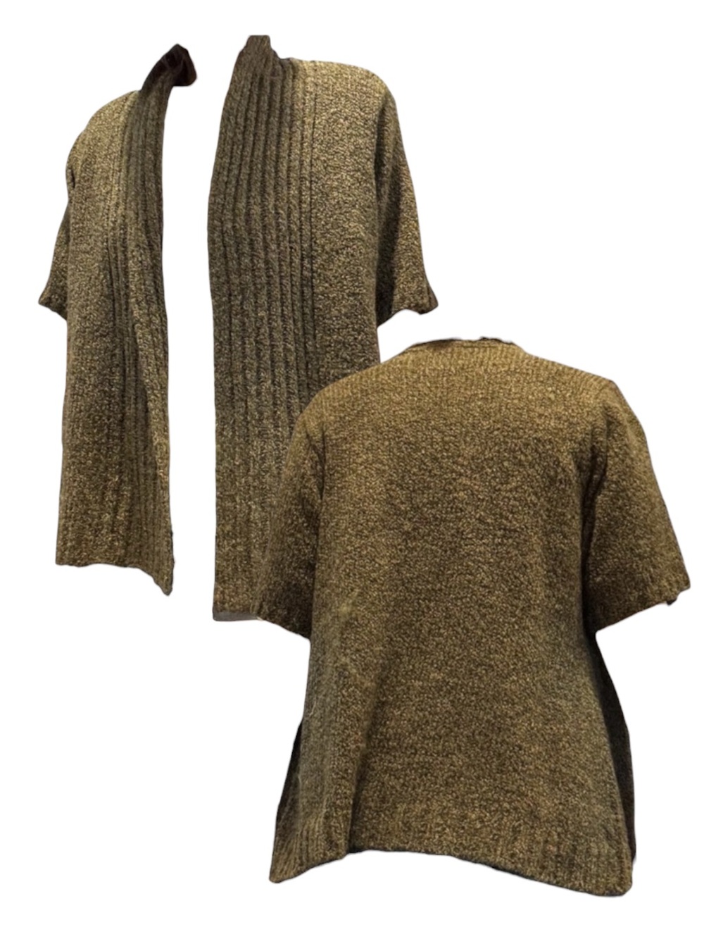 Green Short Sleeve Cardigan
